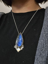 Load image into Gallery viewer, Moonstruck Blues TearDrop Pendant B - Dark Blue Labradorite
