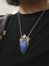 Load image into Gallery viewer, Moonstruck Blues Pear Pendant D - Dark Blue Labradorite
