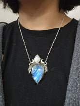 Load image into Gallery viewer, Moonstruck Blues Pear Pendant B - Light Blue Labradorite
