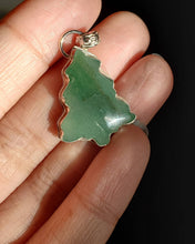 Load image into Gallery viewer, Adventurine Holiday Tree Necklace with Reindeer Back - Winter Collection
